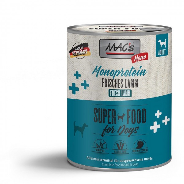 Mac's Sensitive Lamb - консерва за чувствителни кучета с монопротеин агне 400 гр. Mac's Sensitive Lamb - консерва за чувствителни кучета с монопротеин агне 400 гр.