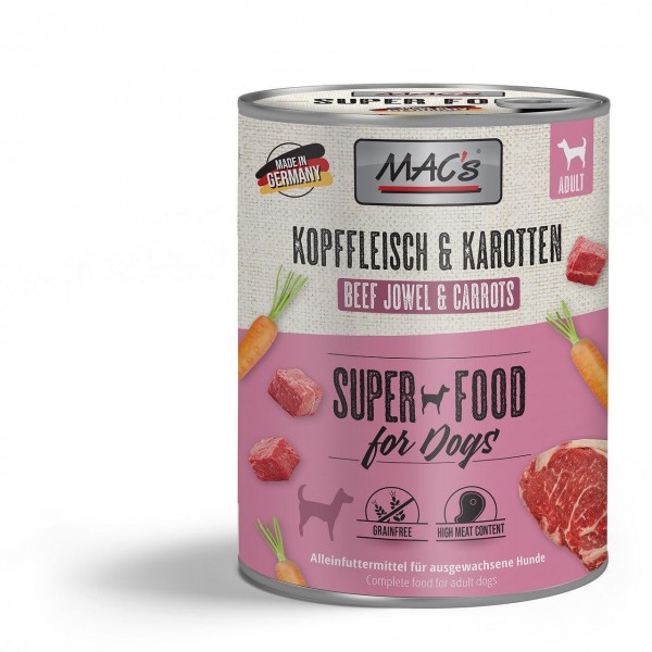 Mac's Beef & Carrots - консерва за кучета с говеждо и моркови 800гр.