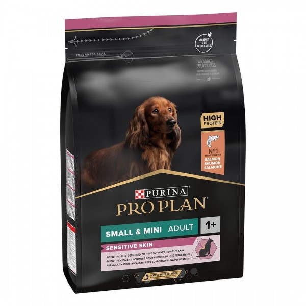 Purina Pro Plan S&M Adult Sensitive Skin -Сьомга, Чувствителна Кожа за Малки Породи Purina Pro Plan S&M Adult Sensitive Skin -Сьомга, Чувствителна Кожа за Малки Породи