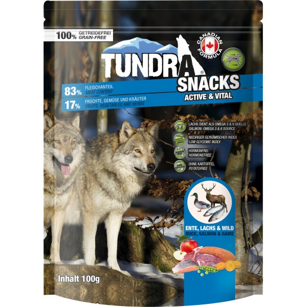 Tundra Snacks Duck Лакомство за куче с патешко,сьомга и дивеч Tundra Snacks Duck Лакомство за куче с патешко,сьомга и дивеч