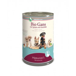 Herrmann's Bio Can Puppy Goose Био Храна за Кученца с месо от гъска, спанак и картофи 12 бр. x 400 гр.