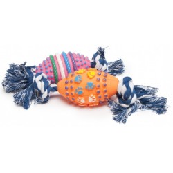 Играчка за Кучета Camon Dog Toy Ball Топка Винил Въже