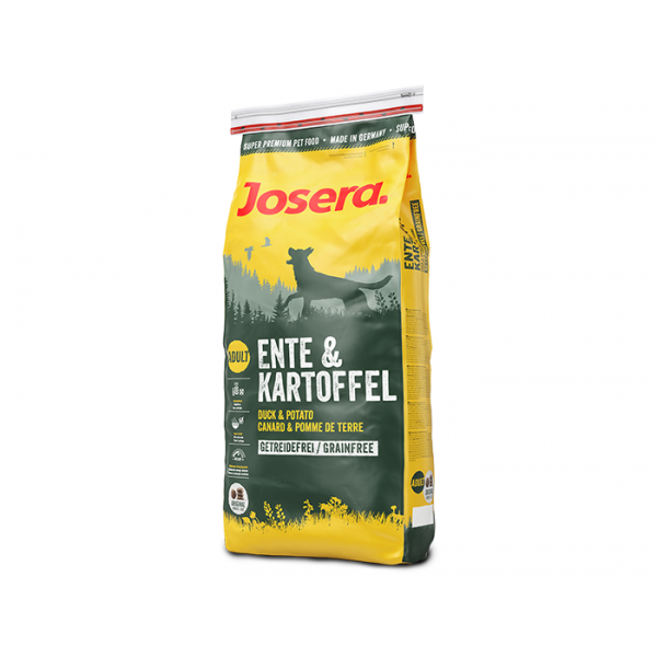 Josera Duck and Potato - Пълноценна храна с Патешко и Картофи за Възрастни кучета над 1 год. с чувствителен стомах - 15кг. Josera Duck and Potato - Пълноценна храна с Патешко и Картофи за Възрастни кучета над 1 год. с чувствителен стомах - 15кг.