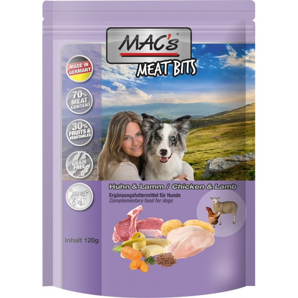 Mac's - лакомство за кучета със 70% пиле и агне, 120 гр