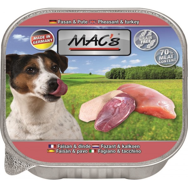 Mac's - пастет за кучета с фазан и пуйка, 150гр