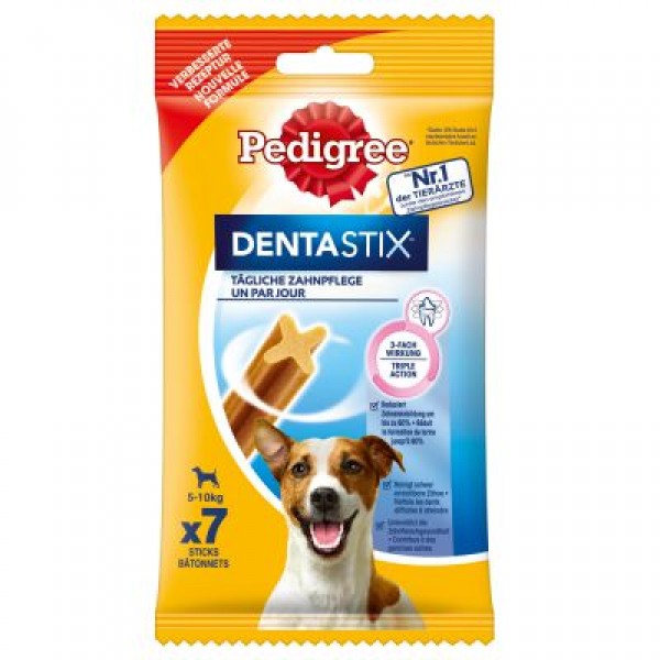 Pedigree Denta Stix - за цялостно почистване на зъбите, подходящ за кучета 5 -10 кг. - 7бр. Pedigree Denta Stix - за цялостно почистване на зъбите, подходящ за кучета 5 -10 кг. - 7бр.