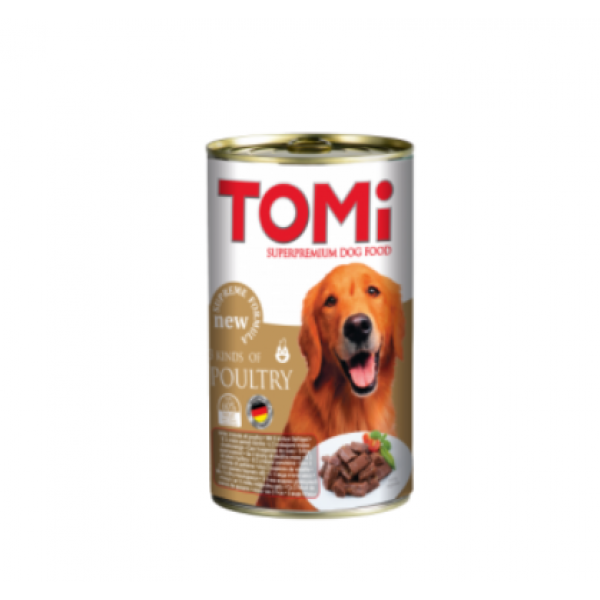 Tomi консерва за кучета с 3 вида птиче месо Tomi консерва за кучета с 3 вида птиче месо